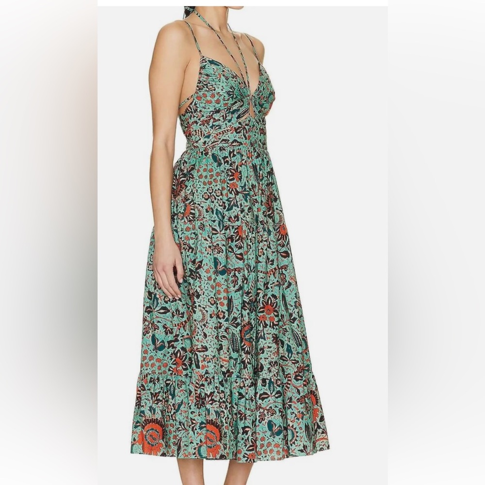 NWT Ulla Johnson Phoebe dress in Jade. Size 2. Cotton with pockets